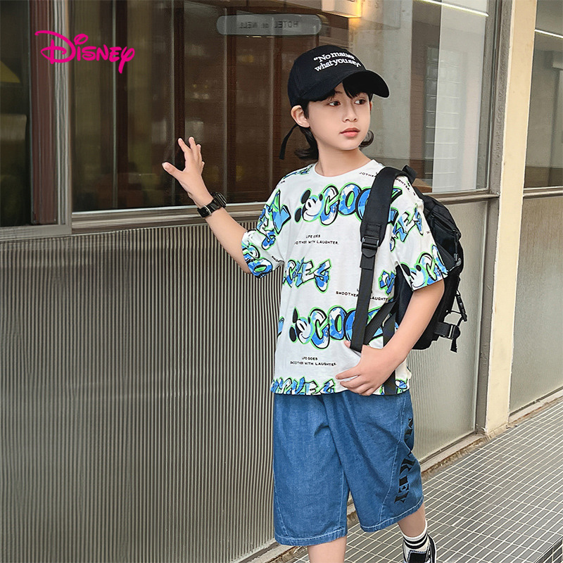 12331875.迪士尼DISNEY男童短袖套装 (酷帅米奇套装)