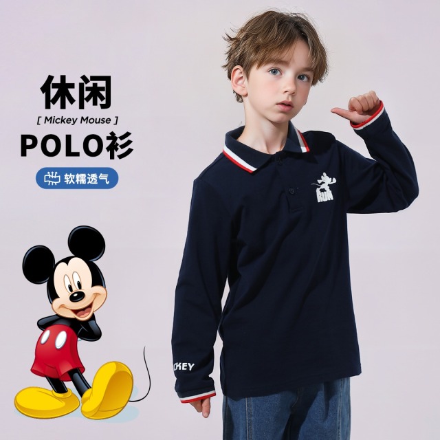 12075671.迪士尼长袖POLO衫(同色POLO长T)