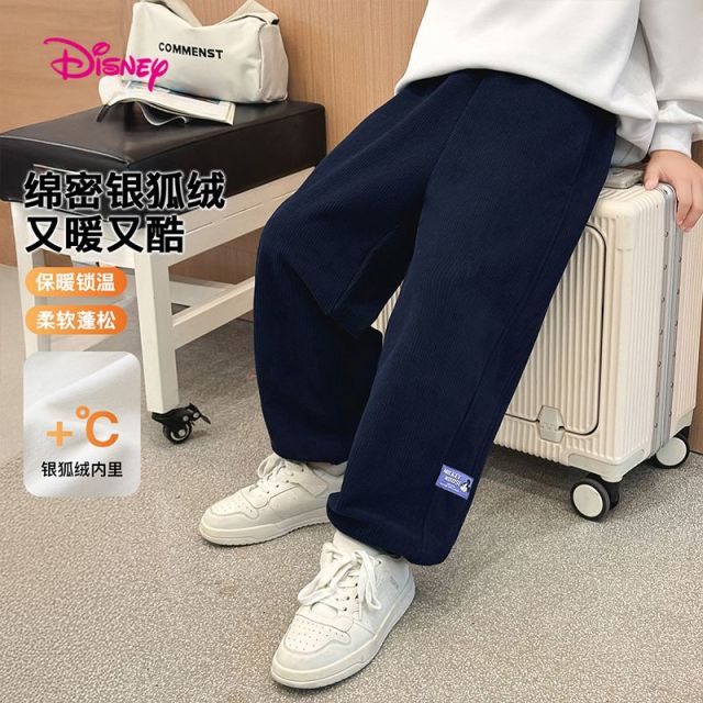 13245417.迪士尼DISNEY加绒单裤阔腿裤百搭长裤(N冬季织标)