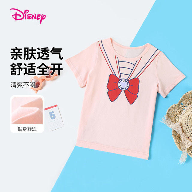 11800169.迪士尼女童T恤夏季圆领上衣（蝴蝶结女孩）