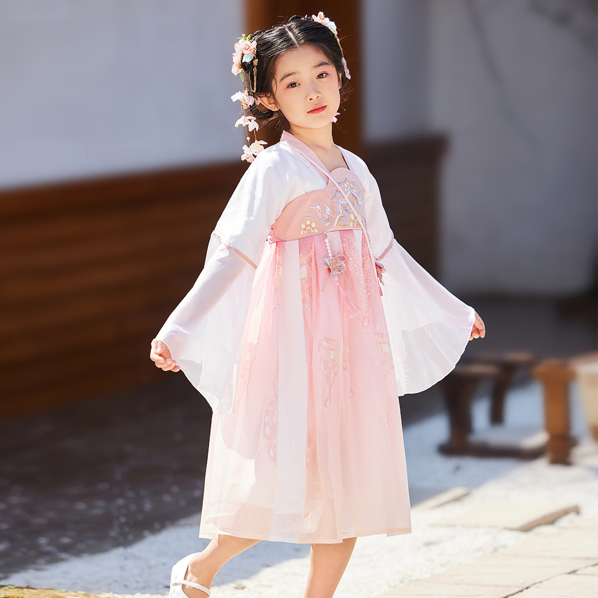 11941882.精典泰迪女童汉服连衣裙儿童公主裙中小童装夏季裙子夏装