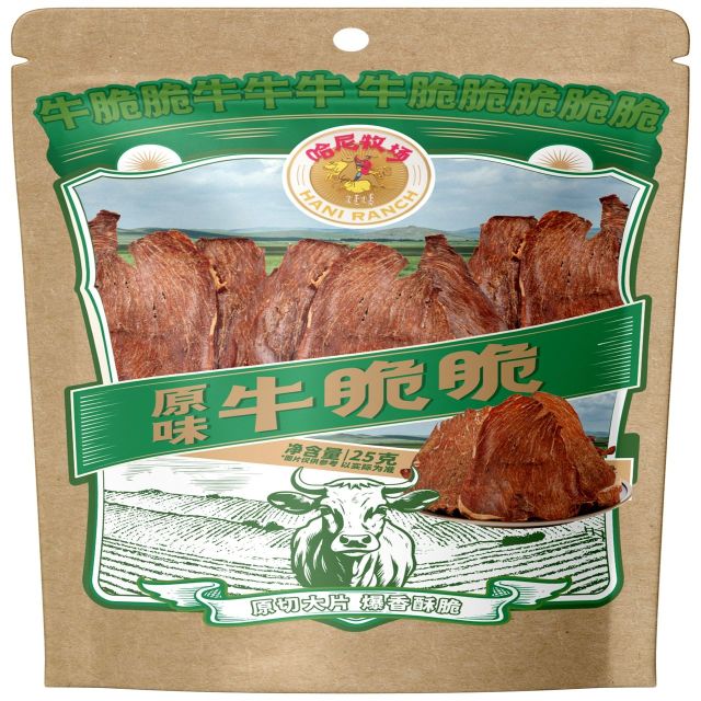 12878958.寻香牧场 哈尼牧场 超薄风干牛肉干 草饲牛脆脆25g/袋