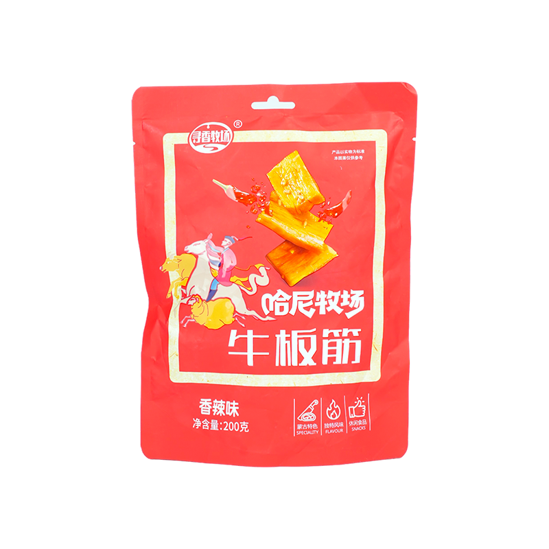 12880155.寻香牧场  哈尼牧场 内蒙特色香辣牛板筋200g/袋