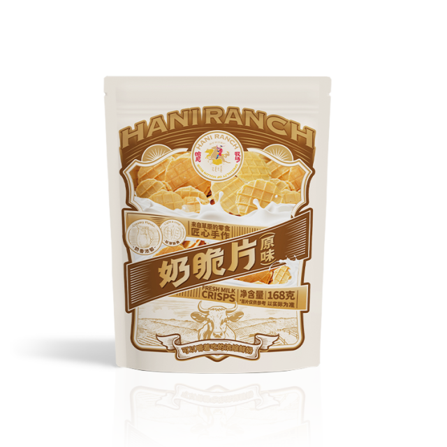 12886321.寻香牧场 哈尼牧场 内蒙特色零食烤鲜奶 奶皮脆片 168g/袋