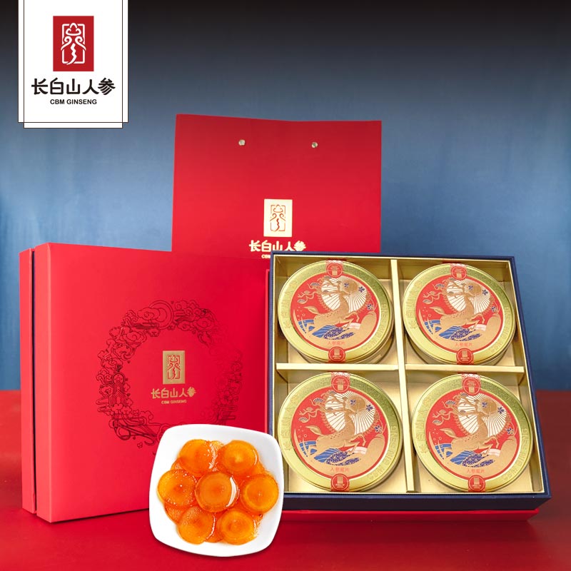 10901703.长白山人参人参蜜片50g*4礼盒送礼袋蜜片送长辈领导家人母亲父亲公司过节礼品员工礼端午节妇女节送礼礼盒