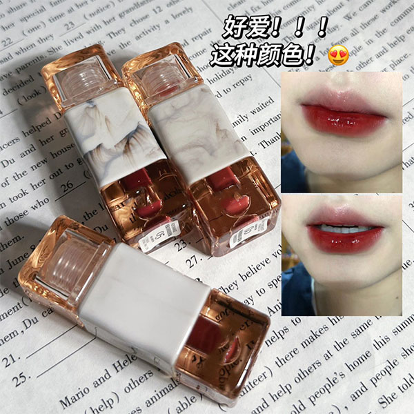 11752275.轻露浓调镜面唇釉不易沾杯泰式奶咖水光晶冻口红唇蜜女