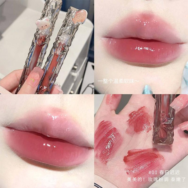 11763522.晶透钻光镜面唇釉水光滋润显白不沾杯不易掉色口红