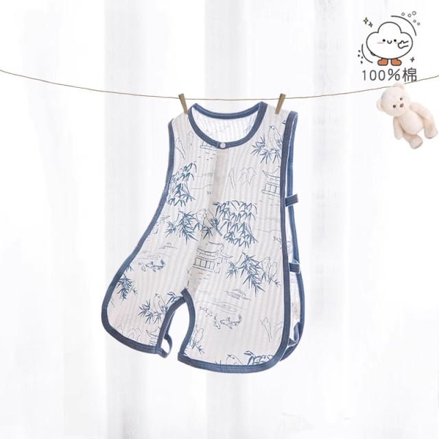 13640629.宝宝夏季琵琶衣薄款婴儿连体衣男女幼童无袖背心哈衣爬服夏天衣服