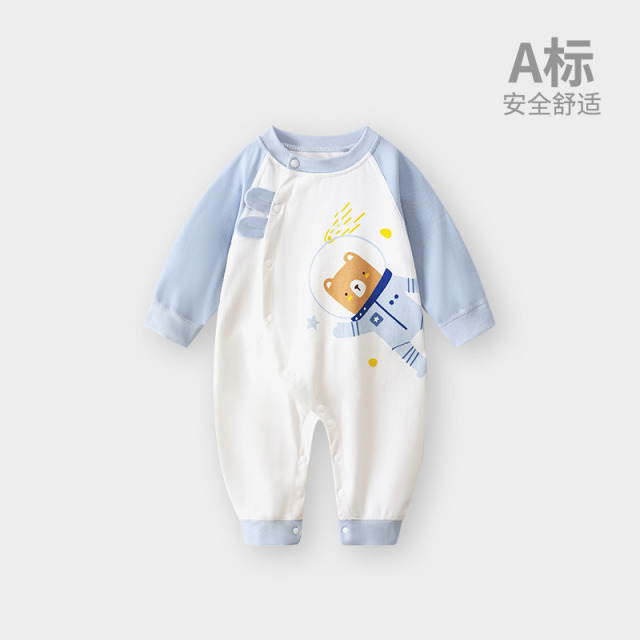 13640565.婴儿连体衣初春纯棉婴幼儿童睡衣打底衫衣服春秋季男宝宝外出爬服