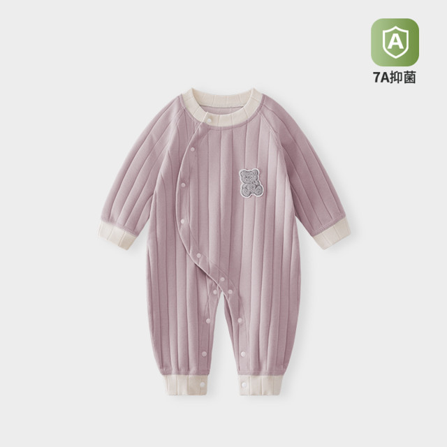 13640388.宝宝连体服舒绒棉无骨春秋款爬爬服新生儿衣服初春婴幼童内着睡衣