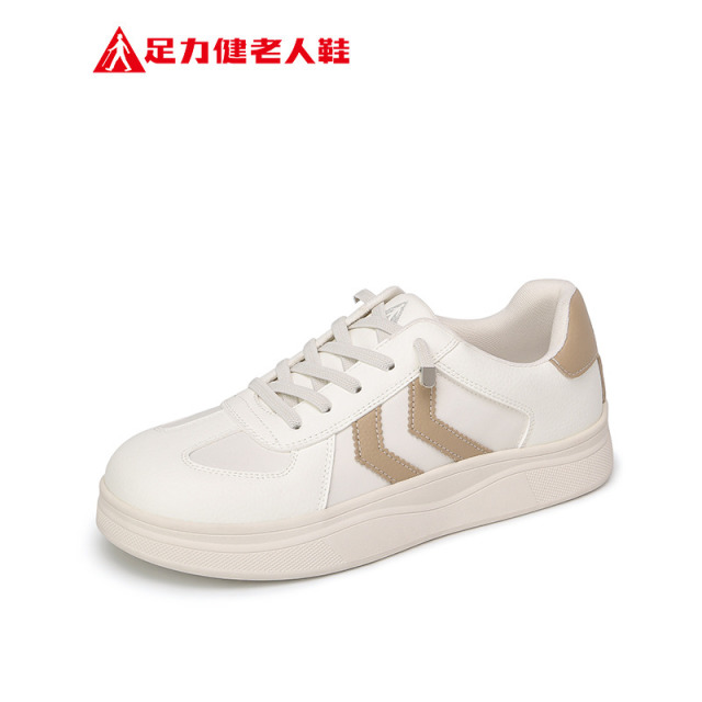 13260002.足力健轻便时尚妈妈鞋防滑软底舒适老人一脚蹬