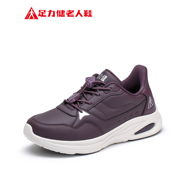 13524001.足力健春秋网面透气女百搭轻便回弹耐磨休闲鞋