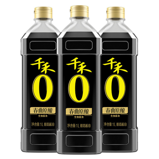 12697721.【自然鲜】千禾春曲原酿酱油1L*3瓶