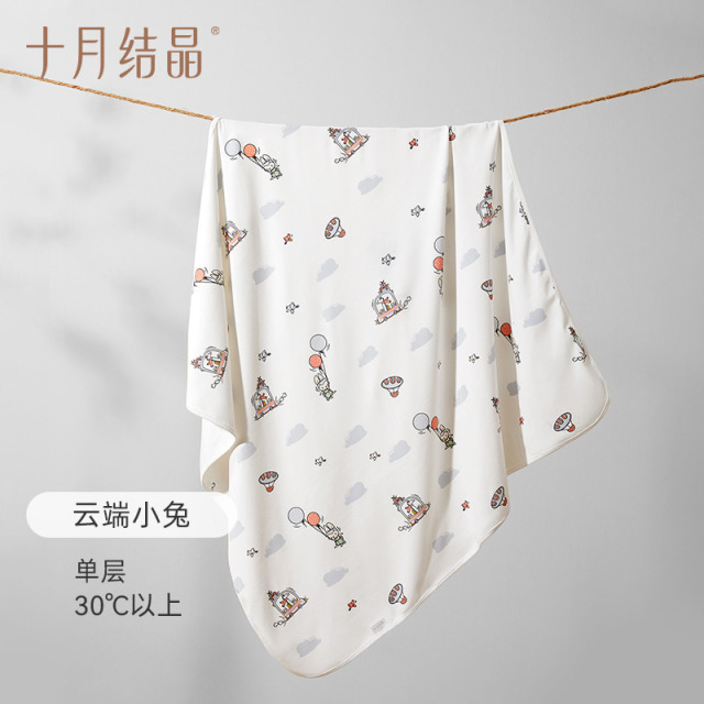 12045800.十月结晶婴儿纱布包单宝宝防踢睡袋包被包巾新生盖毯襁褓巾