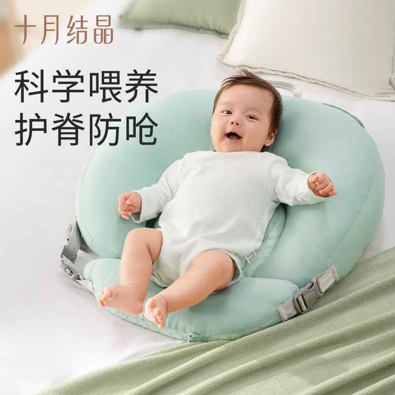 12045795.十月结晶婴儿防吐奶斜坡垫防溢奶呛奶喂奶神器斜坡枕新生儿躺靠垫