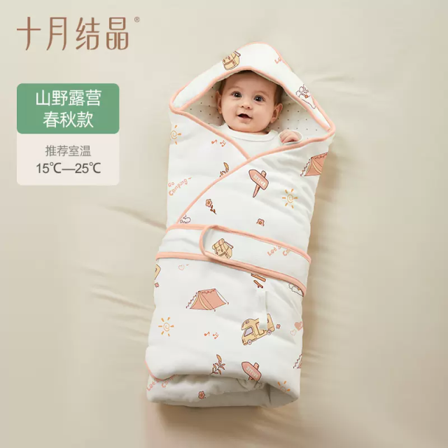 12045750.十月结晶婴儿抱被夏季包被新生婴儿纯棉初生儿宝宝包单春夏薄款