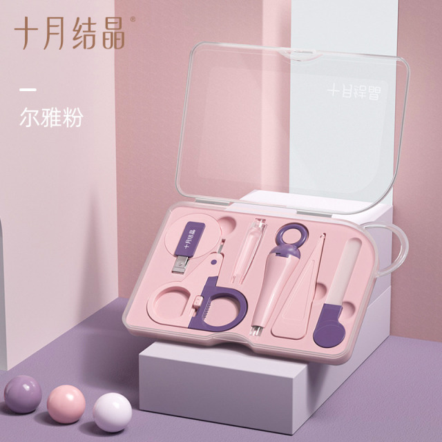 12045722.十月结晶婴儿指甲剪新生专用防夹肉宝宝指甲刀磨甲器护理工具套装