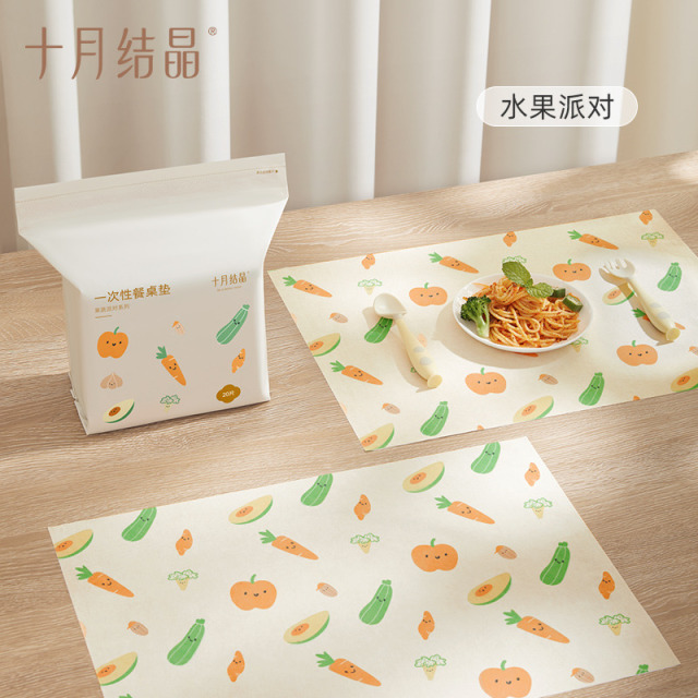 12045705.十月结晶一次性餐垫便携外出婴儿餐桌垫防油防水幼儿餐椅餐垫桌布