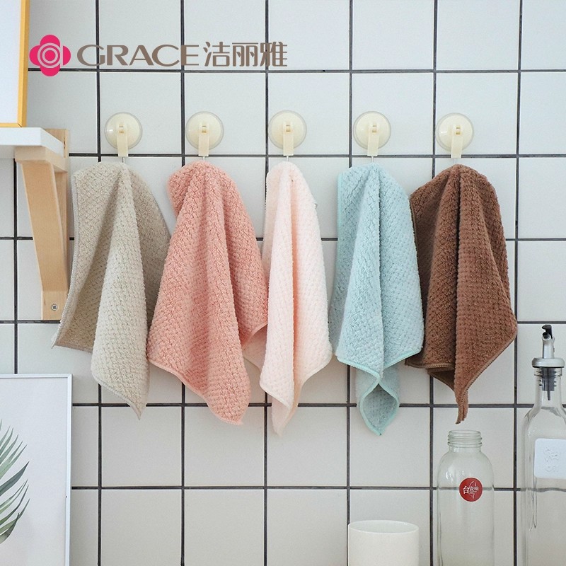12846440.【10条装】洁丽雅毛巾洗碗布家务清洁抹布厨房不易沾油洗碗巾吸水