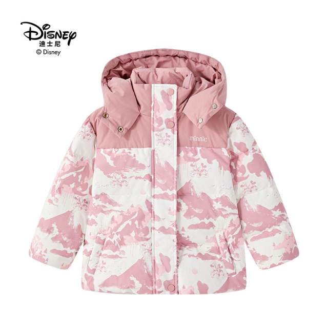 13642404.Disney/迪士尼秋冬羽绒服男女童加厚保暖白鸭绒国风连帽印花蓄热（不包含装饰物）【50绒】