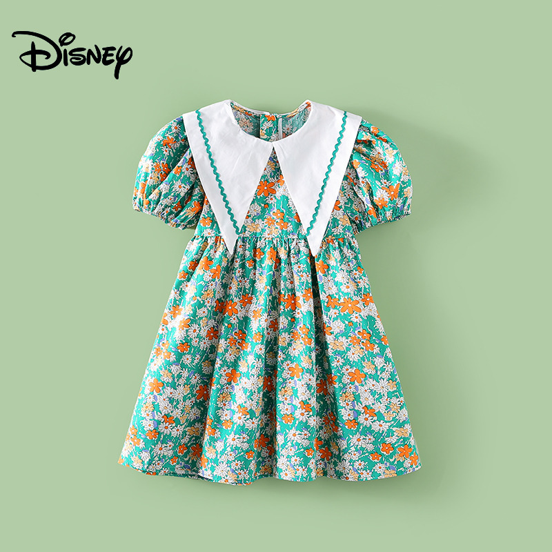 13641801.Disney/迪士尼儿童夏季洋气可爱碎花连衣裙