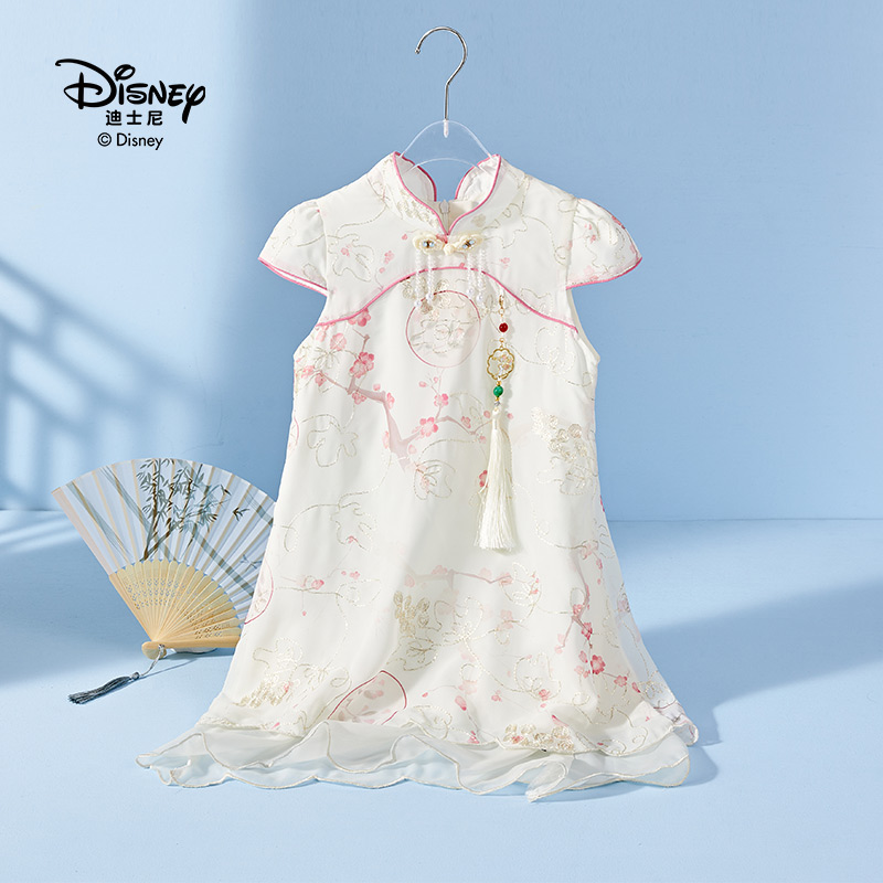 13641800.Disney/迪士尼女童夏季新中式连衣裙时尚民族风透气古风公主裙（不含配饰）