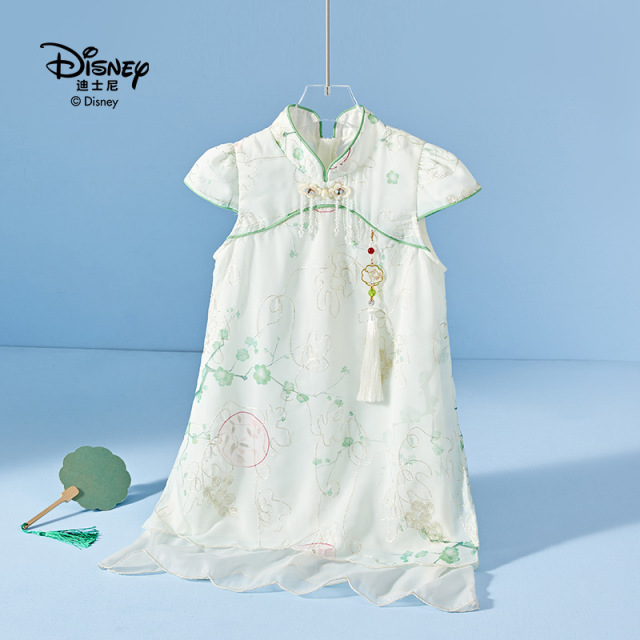 13641800.Disney/迪士尼女童夏季新中式连衣裙时尚民族风透气古风公主裙(不含配饰)