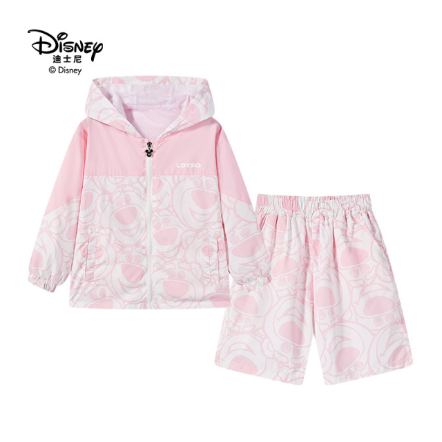 13641796.Disney/迪士尼夏季儿童外套短裤套装草莓熊薄款时尚洋气