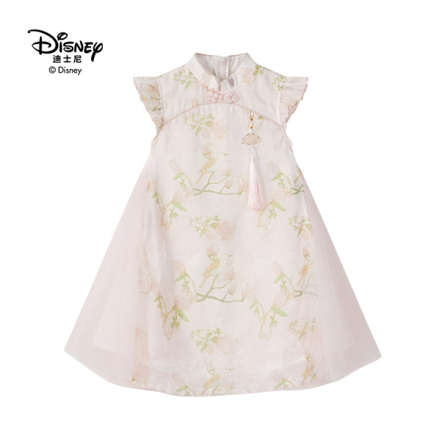 13641783.Disney/迪士尼女童夏日清新连衣裙时尚新中式宽松透气公主裙(不包含配饰)