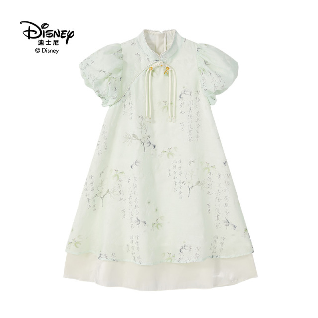 13641787.Disney/迪士尼女童夏季连衣裙时尚新中式宽松透气公主裙