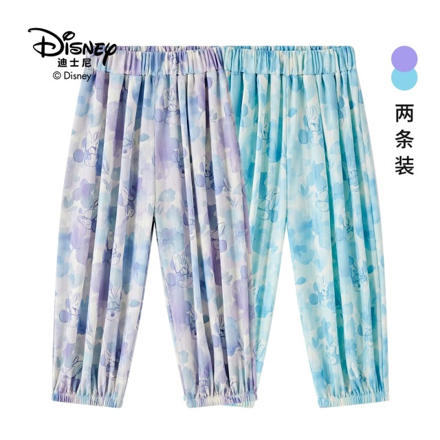 13642305.Disney/迪士尼米妮浪漫碎花凉感冰丝网眼透气裤子2条装