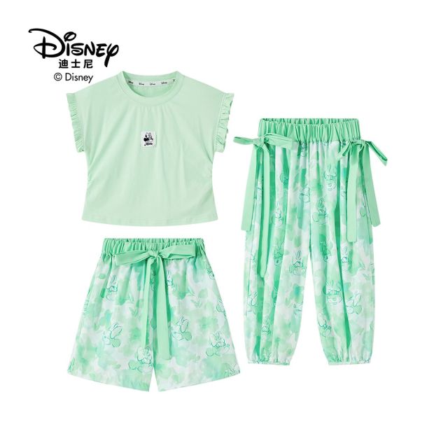 13642283.Disney/迪士尼女童亲肤舒适夏日省心穿搭三件套装