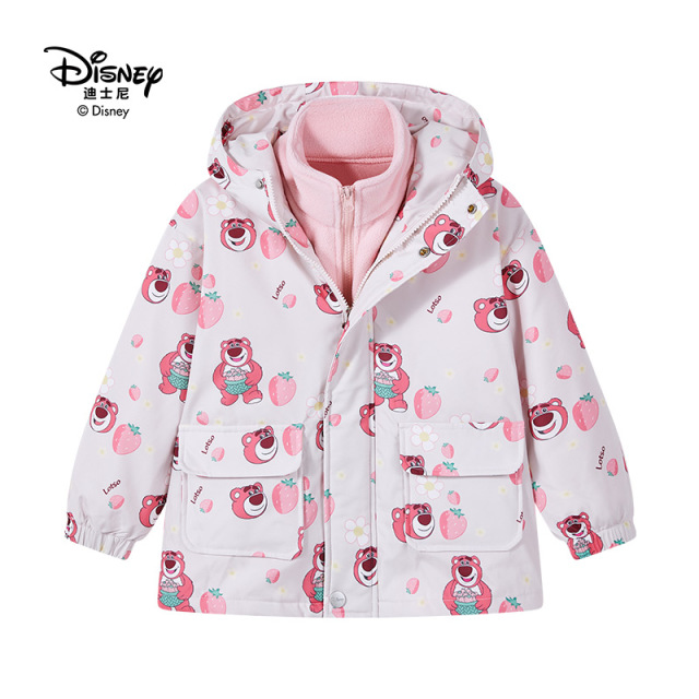13642274.Disney/迪士尼可爱甜美满印草莓熊柔软面料亲肤保暖二件套装