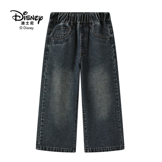 13642238.Disney/迪士尼男童亲肤透气挺阔有型直筒水洗牛仔裤