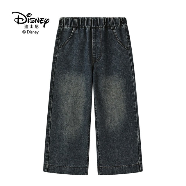 13642237.Disney/迪士尼女童水洗软牛仔休闲直筒裤