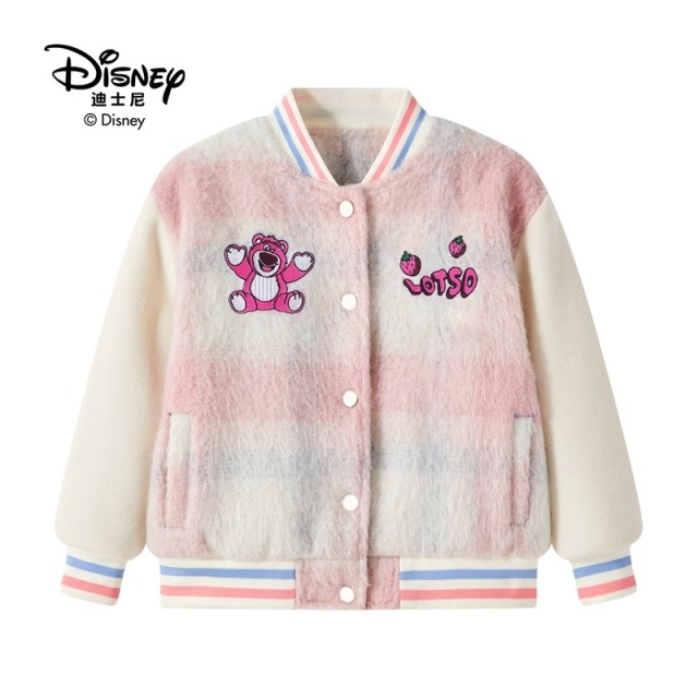 13642229.Disney/迪士尼女童甜美软糯风秋冬可爱草莓熊外套