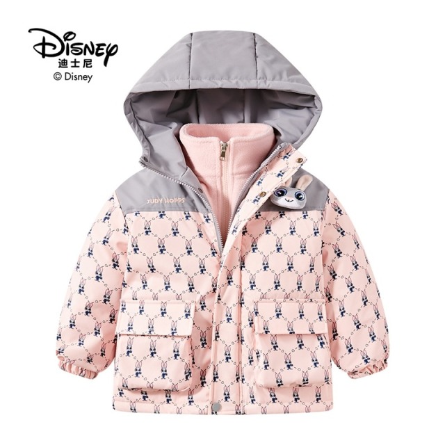 13642209.Disney迪士尼女童洋气外套新款兔警官朱迪卡通玩偶满印童装
