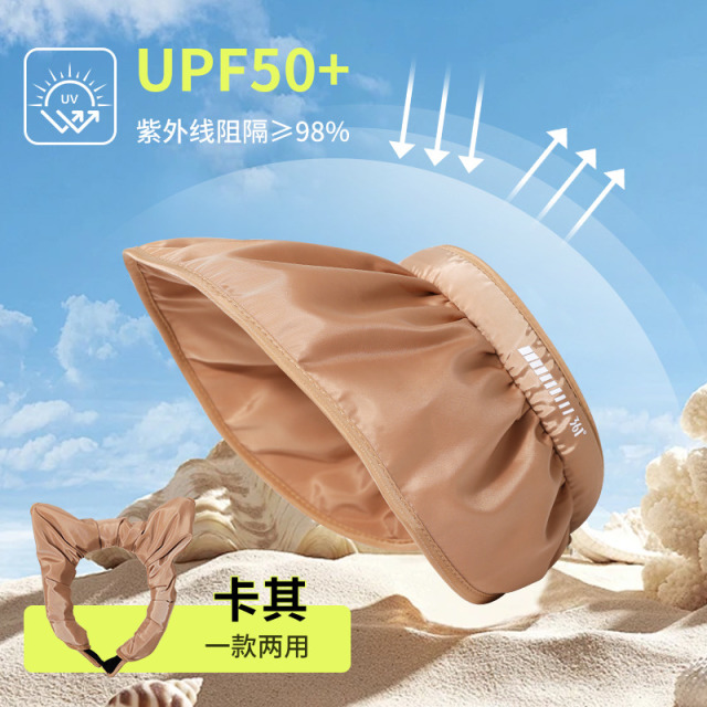 10903548.361 UPF50+夏季大帽檐男女运动防晒帽uv防紫外线空顶遮阳帽子骑车遮脸太阳帽贝壳帽