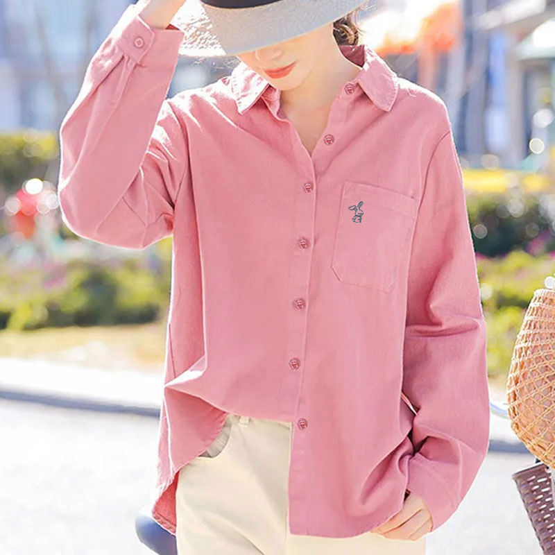 13460469.初云紫衣春秋装 女文艺宽松长袖衬衫休闲气质百搭外穿衬衫5041