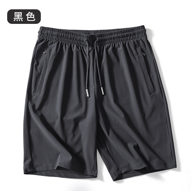 13456566.牧塔伦7A抗菌夏季冰丝短裤男士宽松休闲五分裤加大码速干超薄运动裤DK6696