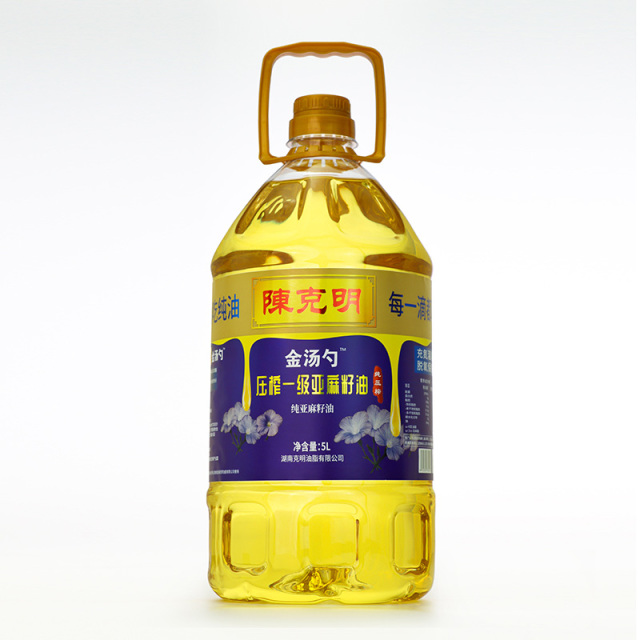 12738659.陈克明 压榨一级纯亚麻籽油哈萨克斯坦进口原油5L