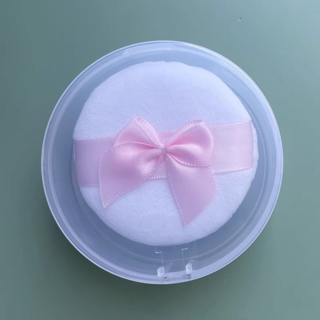12545487.【买一送一】天鹅绒高级粉扑 蝴蝶结晚安粉圆形干粉散粉扑圆形爽身粉扑化妆散粉粉扑