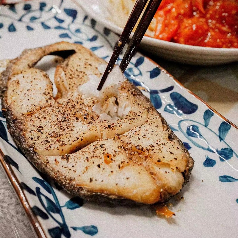 12613550.【宝宝辅食营养】大黄鲜森阿拉斯加黑鳕鱼中段鲜冻冷冻高蛋白深海鳕鱼排300g*2包