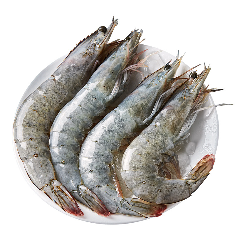 12613557.【健身高蛋白】大黄鲜森南美秘鲁大虾鲜活速冻个大饱满2030规格1.8kg/盒