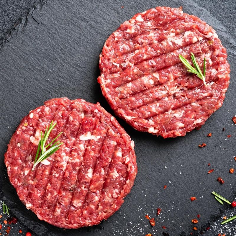12613544.【汉堡搭配肉饼】大黄鲜森澳洲和牛肉饼100g*10片 精选澳洲谷饲安格斯和牛牛肉 黄金肥瘦比2:8