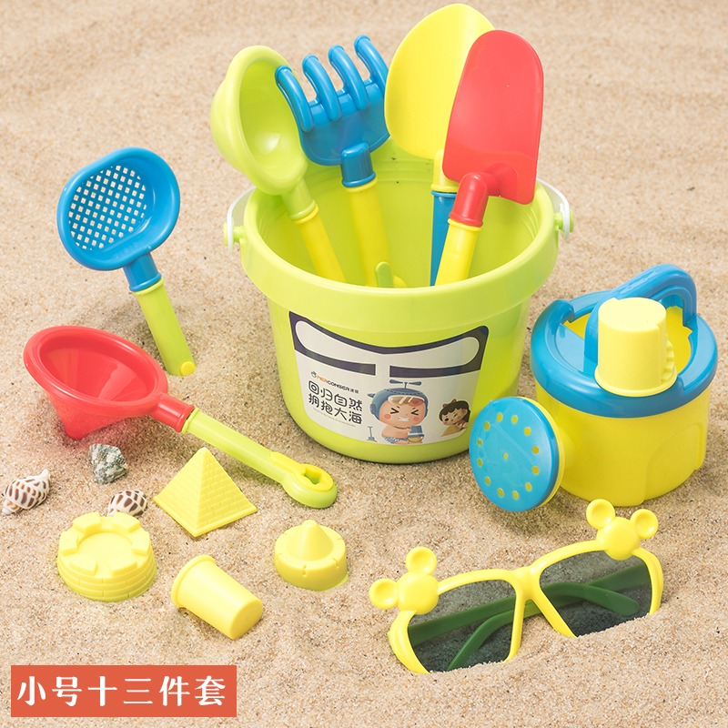 11887816.儿童沙滩玩具车套装海边沙漏宝宝玩沙子挖沙小铲子和桶决明子工具