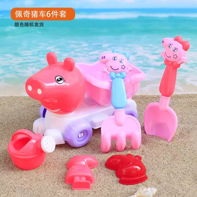 11888911.儿童沙滩玩具套装推车沙漏组合宝宝决明子玩沙子挖沙铲子工具