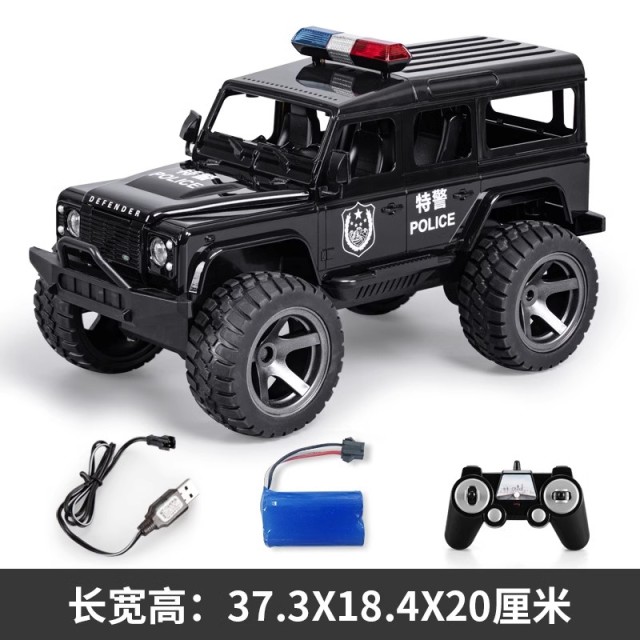 11888787.双鹰大号路虎卫士警车遥控汽车越野车电动声光大脚模型男孩玩具礼物