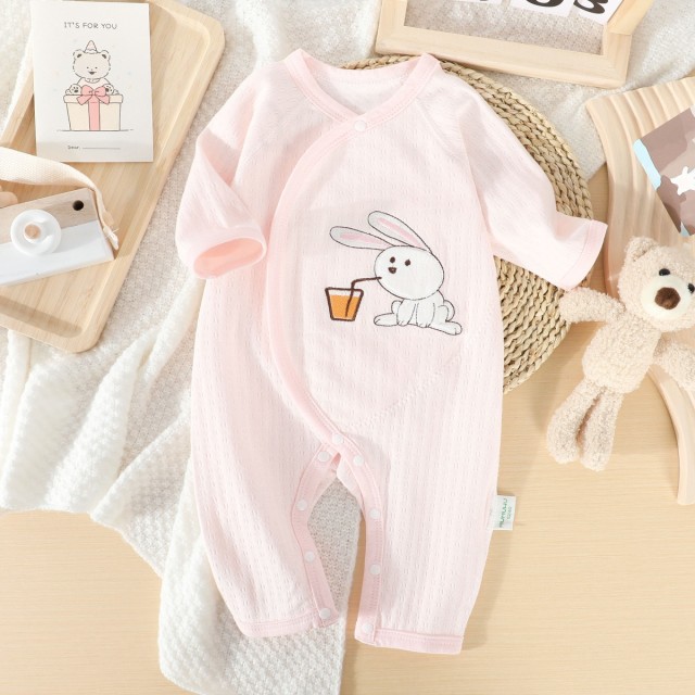12406979.木木屋正品【100%纯棉】0-6月龄新生婴儿全棉连体衣A类无骨宝宝内衣