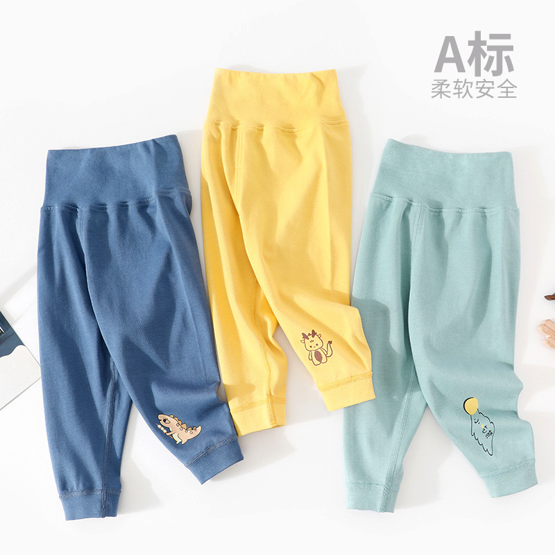 12570852.木木屋新款婴儿裤子秋季外出休闲裤冬季纯棉打底大屁屁裤宝宝高腰秋裤儿童护肚长睡裤